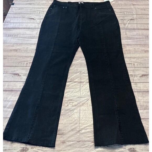 Forever 21 Black Flare & Wide Leg Jeans 18 Plus - Picture 1 of 13
